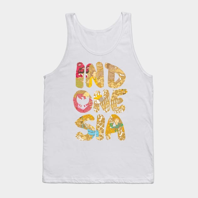 Indonesia Font Tank Top by ginanperdana